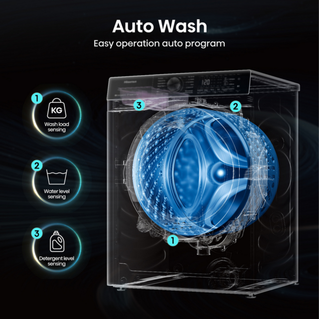Hisense WF1Q8041BW 8kg Steam Wash Washer 1400 RPM