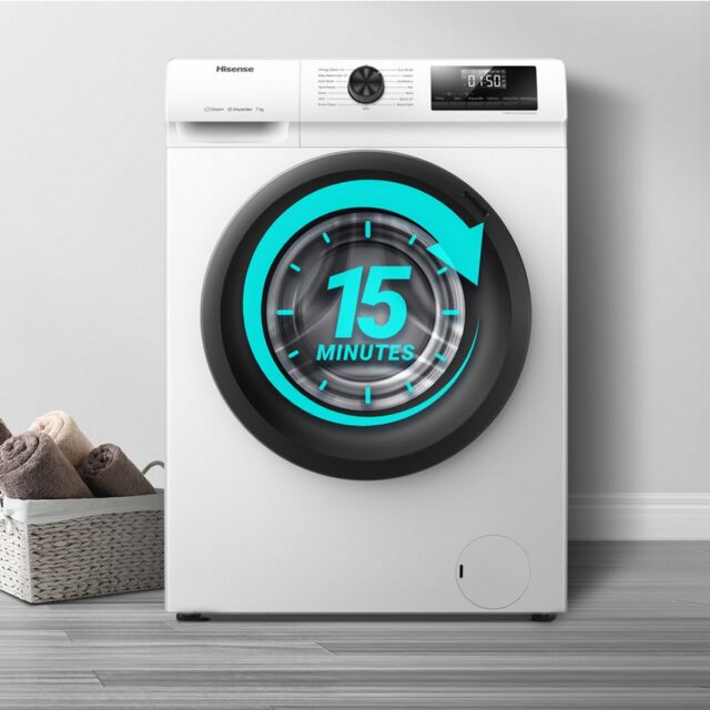 Hisense WFQP7012EVM 7kg 1200 Spin Washing Machine, White