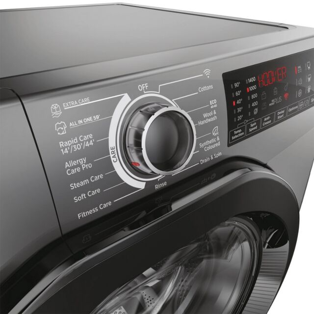 Hoover H3WPS4106TAMBR 10kg, 1400 Spin Washing Machine - Graphite