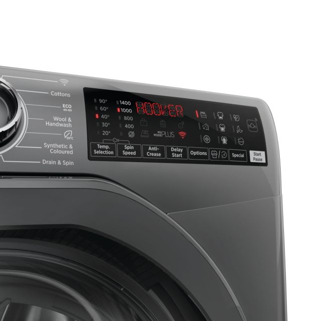 Hoover H3WPS496TMRR6 9kg 1400 Spin Washing Machine - Graphite