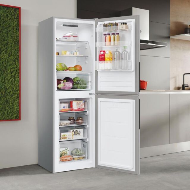 Hoover HVT3CLECKIHS-1 54.5cm 50/50 Low Frost Fridge Freezer - Silver