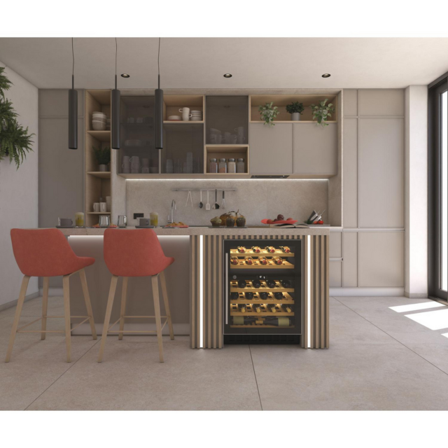 Hoover HWCB60UK/N Under Counter Wine Cooler 46 Bottles Black