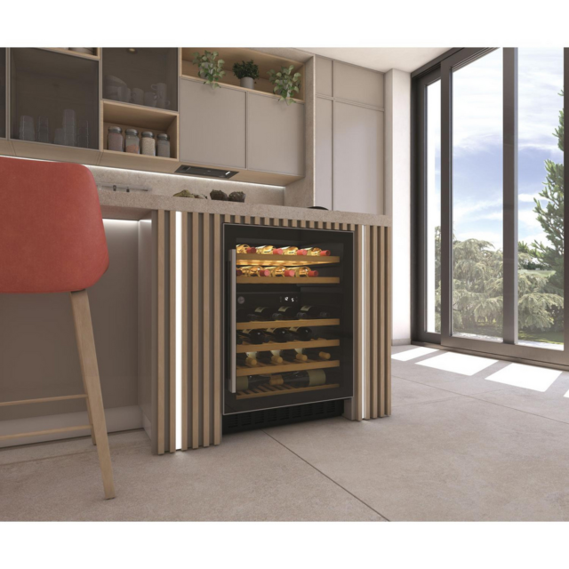 Hoover HWCB60UK/N Under Counter Wine Cooler 46 Bottles Black