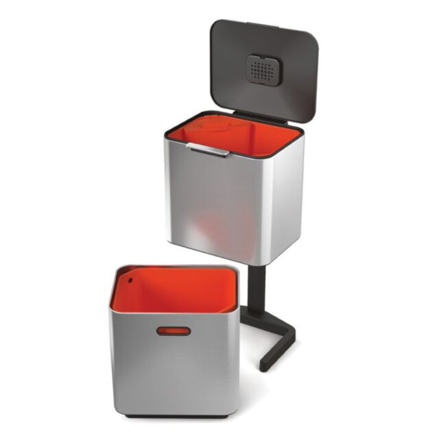 Joseph Joseph 30060 STAINLESS STEEL Totem Max 60L Stainless-steel Waste & Recycling Bin