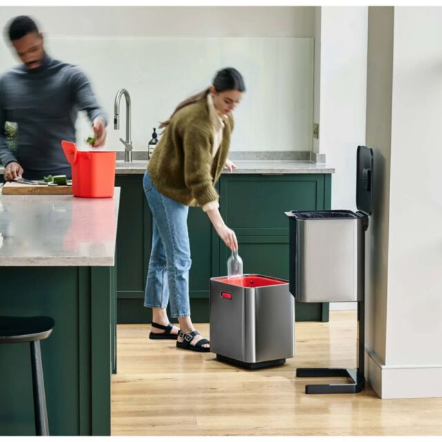 Joseph Joseph 30060 STAINLESS STEEL Totem Max 60L Stainless-steel Waste & Recycling Bin
