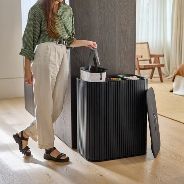 Joseph Joseph 5000005 Tota Luxe 90L Black Laundry Separation Basket