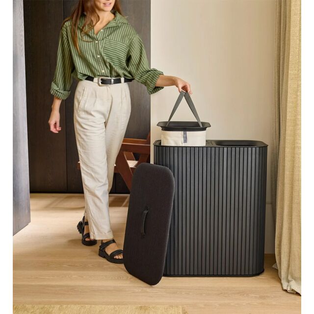 Joseph Joseph 5000005 Tota Luxe 90L Black Laundry Separation Basket