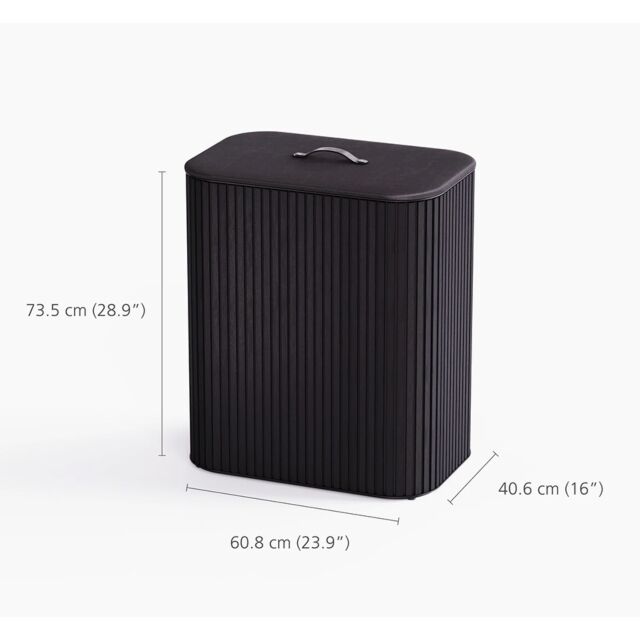 Joseph Joseph 5000007 Tota Trio Luxe 90L Black Laundry Separation Basket