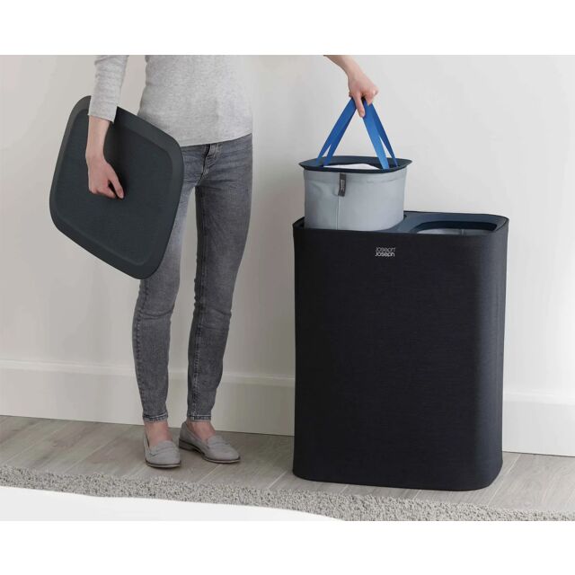 Joseph Joseph 50004 Tota 90L Black Laundry Separation Basket
