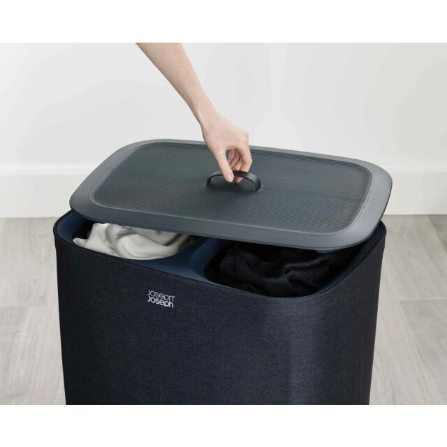 Joseph Joseph 50004 Tota 90L Black Laundry Separation Basket