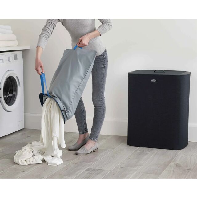 Joseph Joseph 50004 Tota 90L Black Laundry Separation Basket