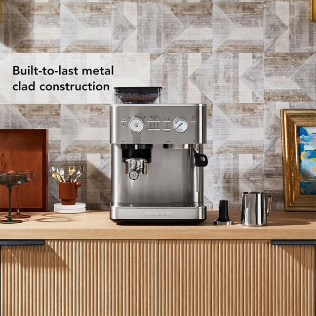 KitchenAid 5KES6551BSX Semi-Automatic Espresso Machine, Stainless Steel