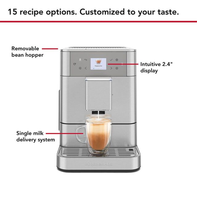 KitchenAid 5KES8556BSX KF6 Artisan Fully Automatic Espresso Machine - Stainless Steel