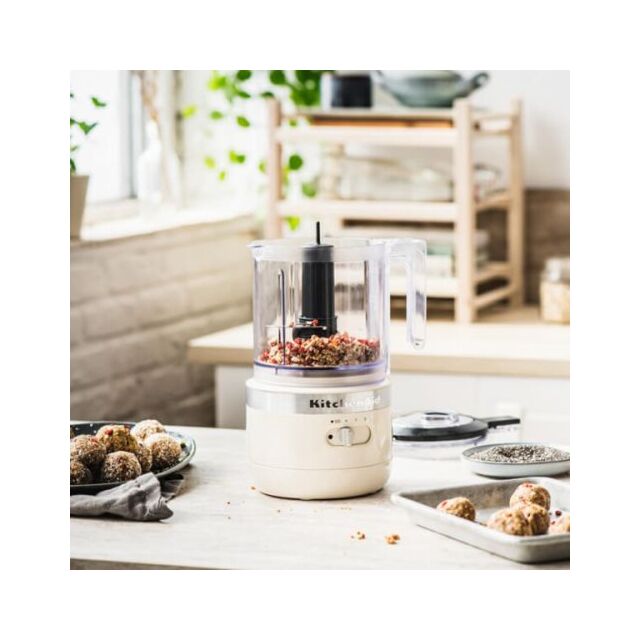 KitchenAid 5KFCB519BAC 1.19L Cordless Food Chopper, Almond Cream