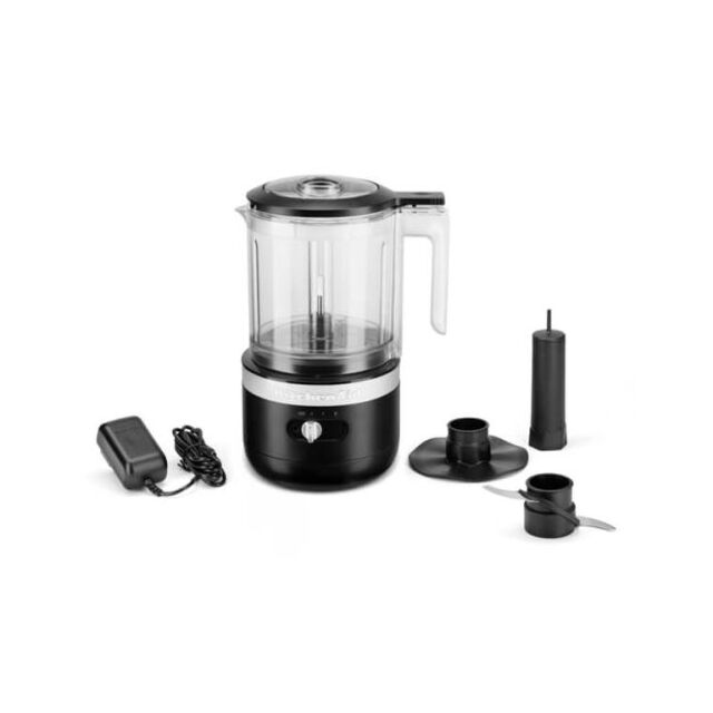 KitchenAid 5KFCB519BBM Cordless Food Chopper, Matte Black