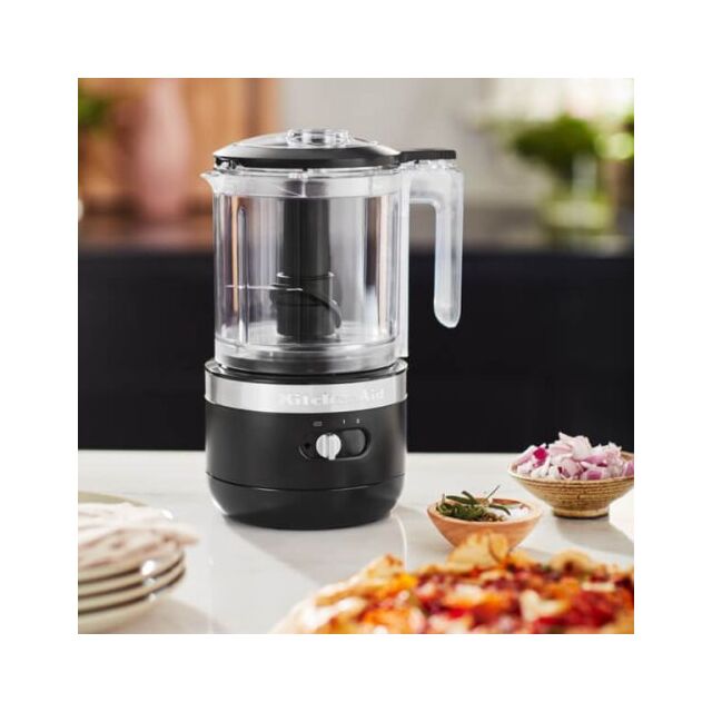 KitchenAid 5KFCB519BBM Cordless Food Chopper, Matte Black