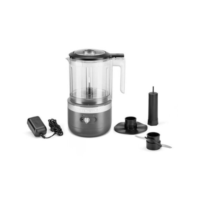 KitchenAid 5KFCB519BDG 1.19L Cordless Food Chopper, Charcoal Grey