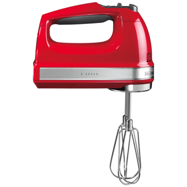 KitchenAid 5KHM9212BER 9 Speed Hand Mixer, Empire Red
