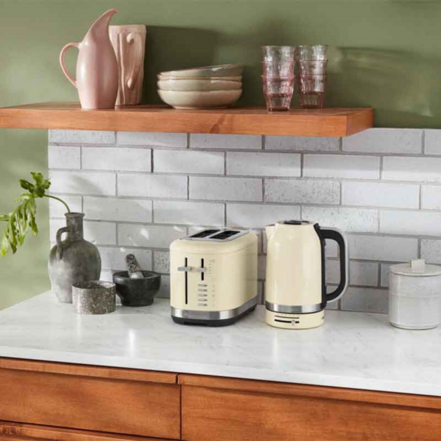 KitchenAid 5KMT2109BAC Manual Control 2 Slot Toaster – Almond Cream