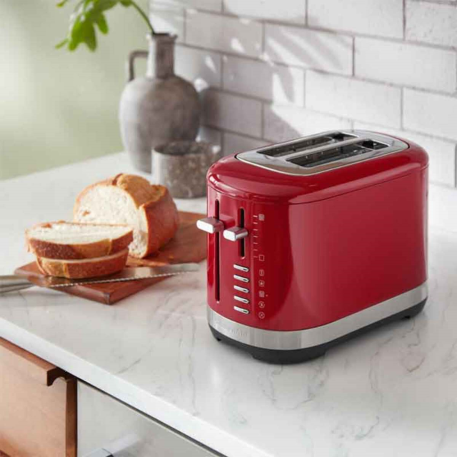 KitchenAid 5KMT2109BER Manual Control 2 Slot Toaster, Empire Red
