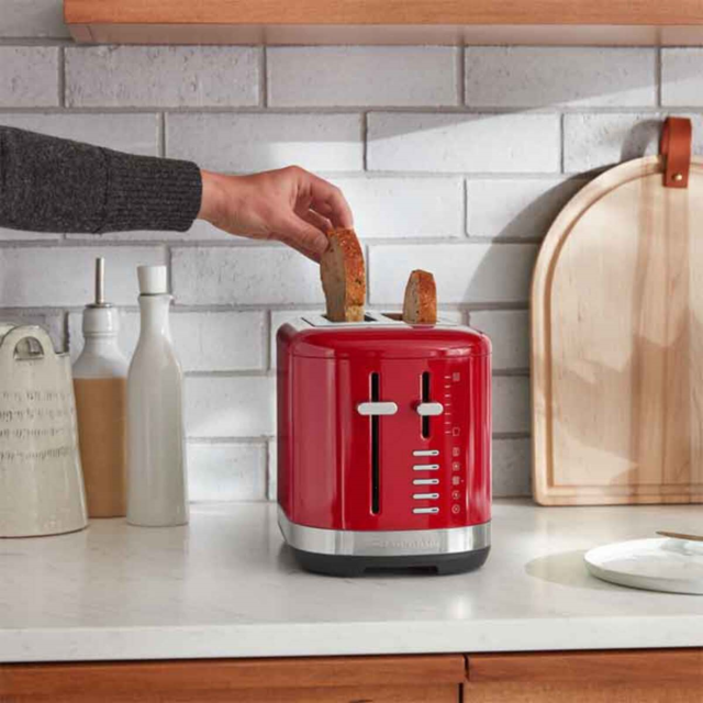 KitchenAid 5KMT2109BER Manual Control 2 Slot Toaster, Empire Red