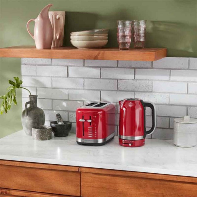 KitchenAid 5KMT2109BER Manual Control 2 Slot Toaster, Empire Red