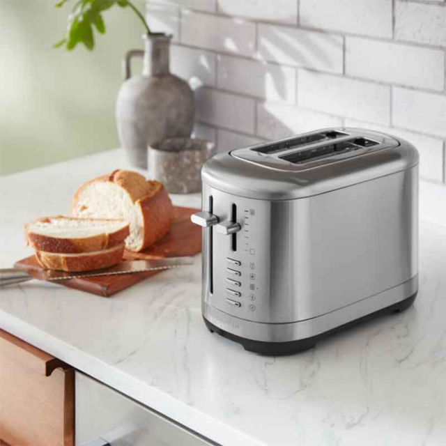KitchenAid 5KMT2109BSX Manual Control 2 Slot Toaster, Stainless Steel