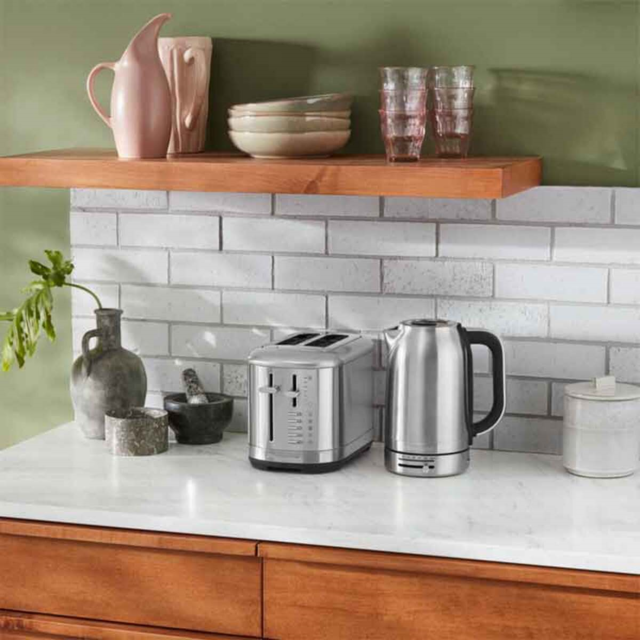 KitchenAid 5KMT2109BSX Manual Control 2 Slot Toaster, Stainless Steel