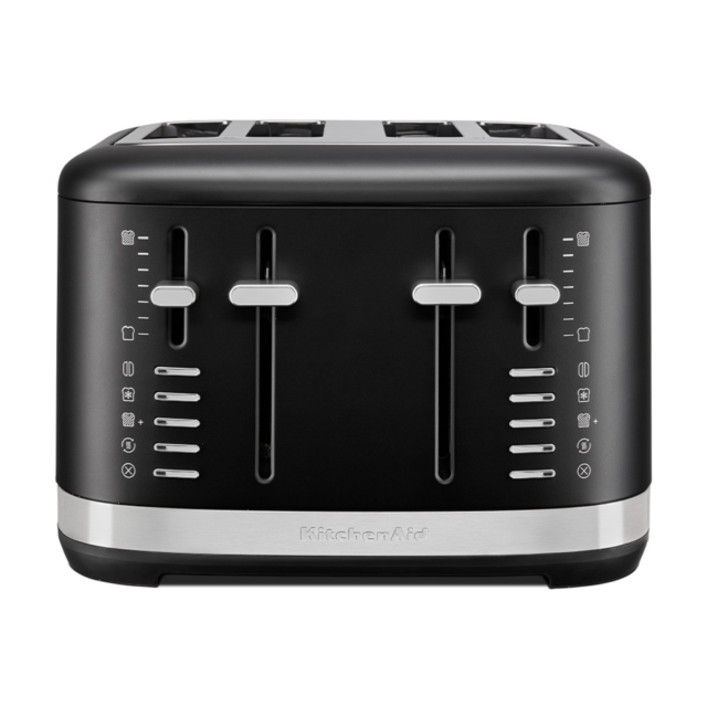 KitchenAid 5KMT4109BBM Manual Control 4 Slot Toaster, Matt Black