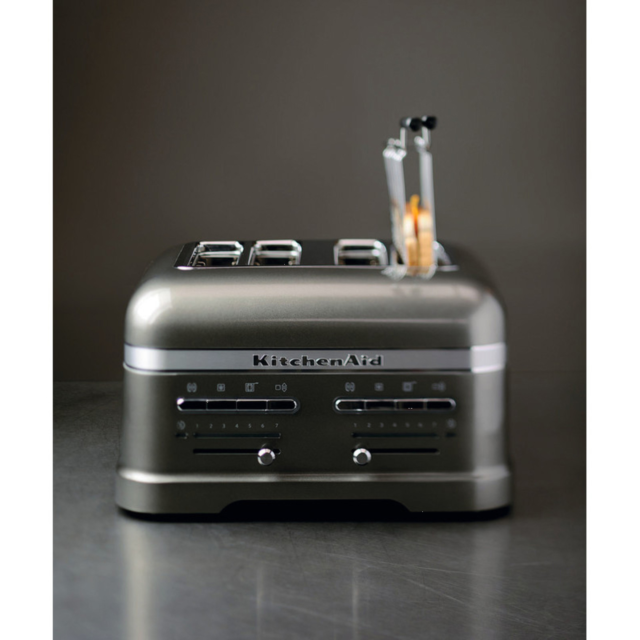 KitchenAid 5KMT4205BMS Artisan 4-Slot Toaster, Medallion Silver