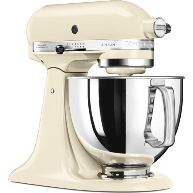 KitchenAid 5KSM125BAC 4.8 Litre ARTISAN Stand Mixer, Almond Cream