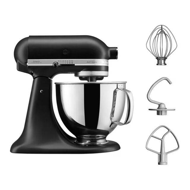 KitchenAid 5KSM125BBM Mixer Tilt-Head 4.8L - Artisan - Matte Black