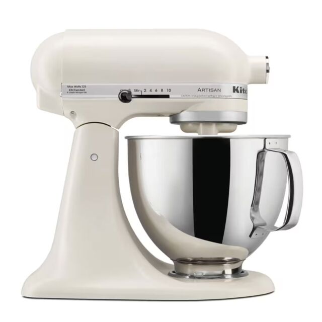 KitchenAid 5KSM125BPL Mixer Tilt-Head 4.8L - Artisan - Porcelain White