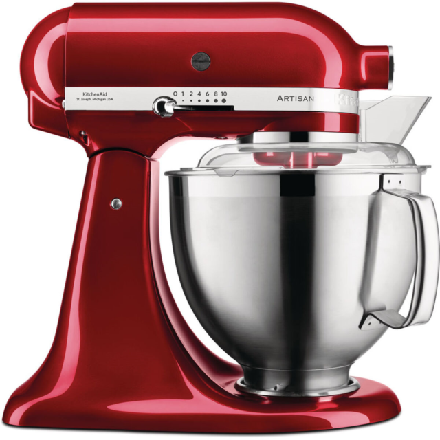KitchenAid 5KSM185PSBCA 185 ARTISAN 4.8L Tilt-head Stand Mixer, Candy Apple