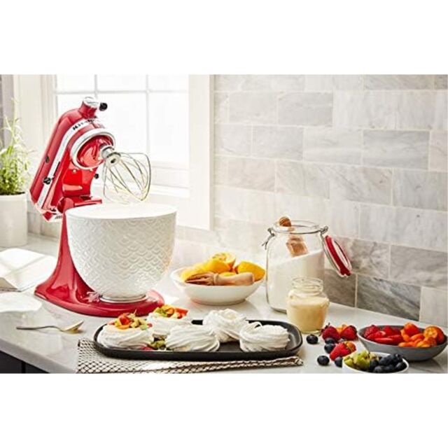 KitchenAid 5KSM2CB5TWM 4.8 L Mermaid Lace White Ceramic Bowl Optional