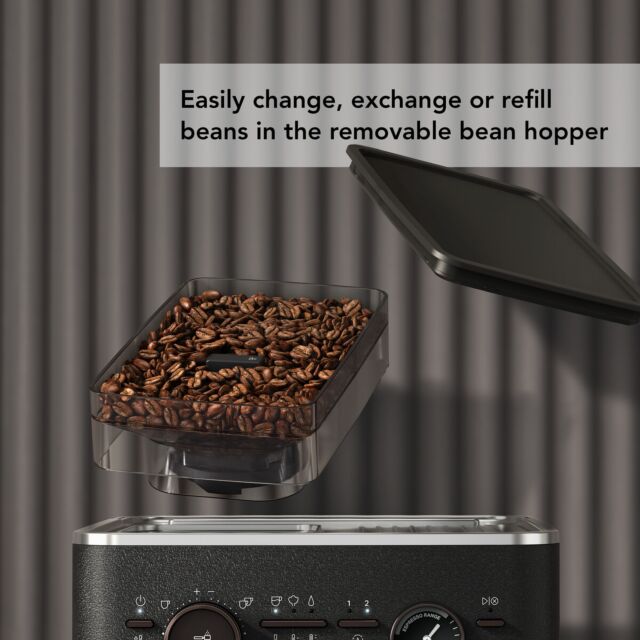 KitchenAid KESRBHS Semi-Automatic Espresso Machine Removable Bean Hopper With Lid