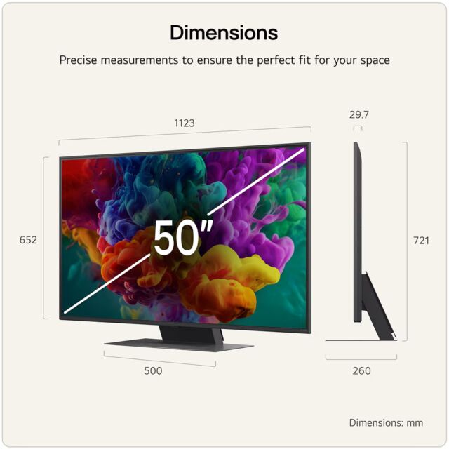 LG 50QNED87B6A.AEK 50inch 4K QNED evo AI Smart TV