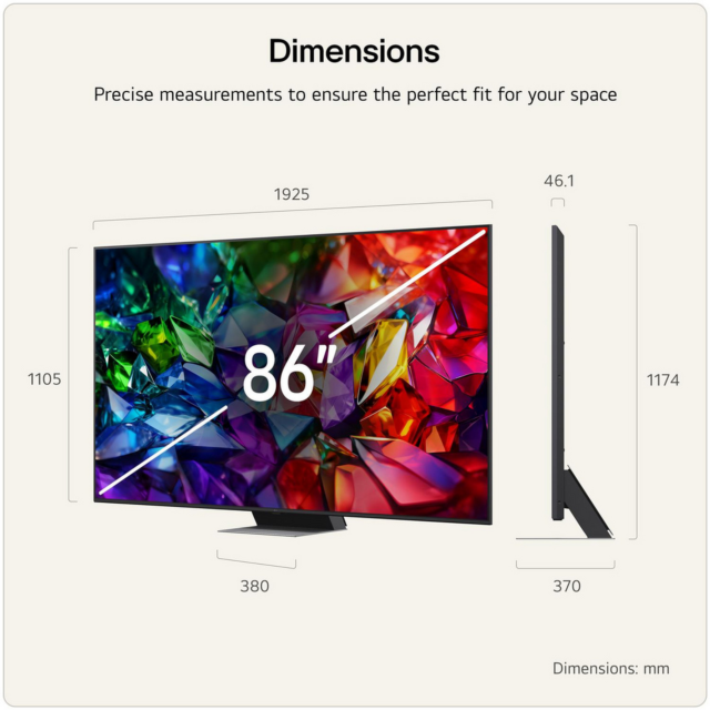 LG 86MRGB96B6B.AEK 86inch 4K Micro RGB evo AI TV