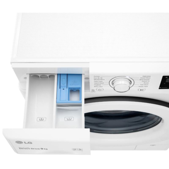 LG F4V309WNW 9kg 1400 Spin Washing Machine, White