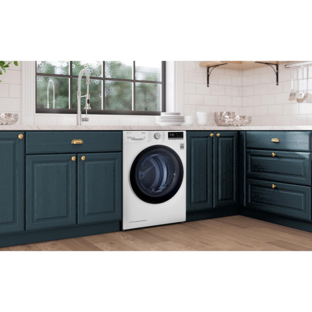 LG FDV709W 9kg Tumble Dryer White