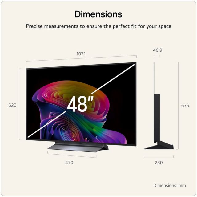 LG OLED48C66LB.AEK 48inch 4K OLED evo Ai Smart TV (2026)