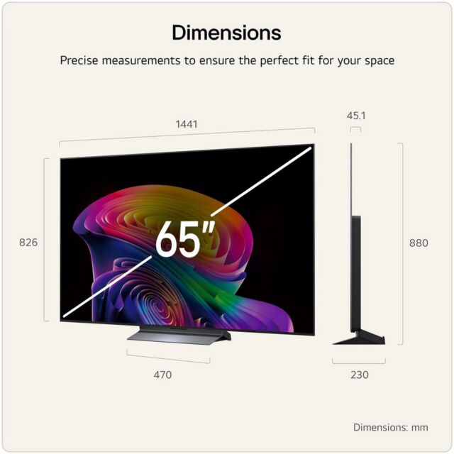 LG OLED65C66LB.AEK 65inch 4K OLED evo AI Smart TV (2026)