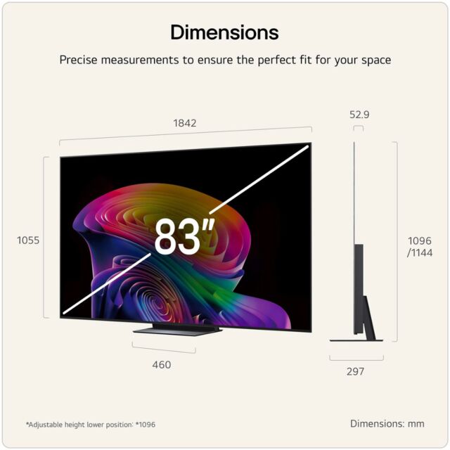 LG OLED83C66LB.AEK 83inch 4K OLED evo AI Smart TV (2026)