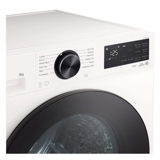 LG RHX5009TWB Series 5 Rhx5009twb 9Kg Heat Pump Tumble Dryer - White