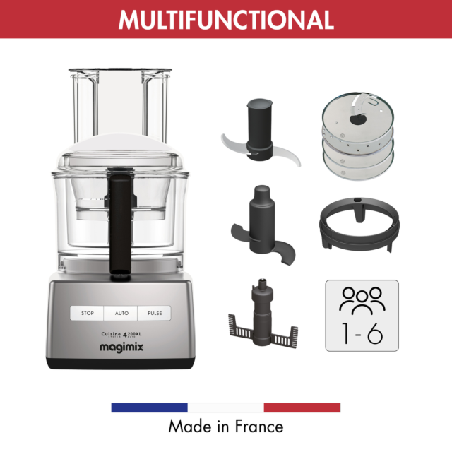 Magimix 18471 SATIN 4200XL Food Processor with BlenderMix, Satin