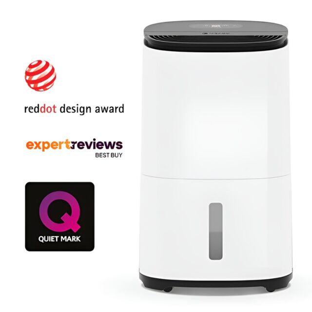 Meaco ARETEONE20L MeacoDry Arete One 20L Dehumidifier & Air Purifier - White and charcoal black