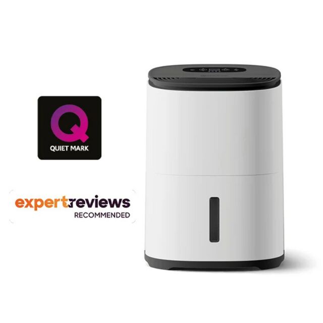 Meaco ARETEONE6L , 6L Compact Dehumidifier / Air Purifier - White And Charcoal Black