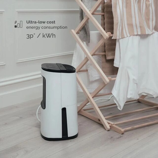 Meaco ARETEONE6L , 6L Compact Dehumidifier / Air Purifier - White And Charcoal Black