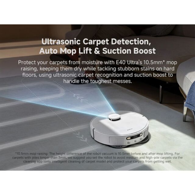 Mova RLE21SE E40 Ultra Robot Vacuum Cleaner - White