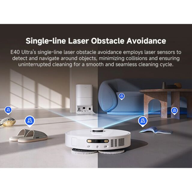 Mova RLE21SE E40 Ultra Robot Vacuum Cleaner - White